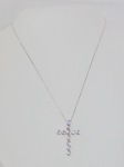 Diamond Bezel Set Cross Necklace