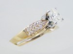 Emerald Cushion Cut Diamond Wedding Ring