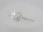 Yellow Diamond Cluster Wedding Ring