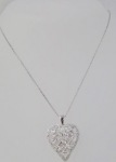 Domed Heart Diamond Necklace