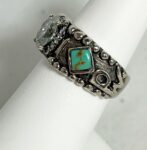 CUSTOM TURQUOISE RING WITH INITIALS